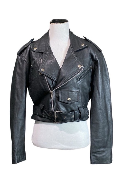 Wilsons Leather Jackets & Blazers - Wilson’s Black Leather Cropped Moto Jacket